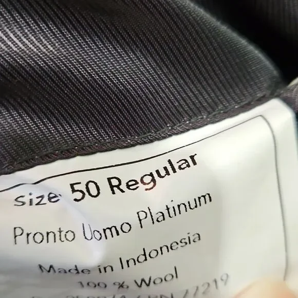 Men's Pronto Uomo Platinum Executive Fit Classic Black Blazer Jacket Size 50 Reg